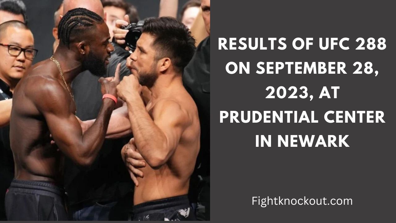 Results of UFC 288 on September 28, 2023, at Prudential Center in Newark